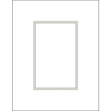 Savage ProMatte, Double 5x7" Photo Mat with 3.5" x 5" Opening, Bevel Cut, Acid Free, Dual Colors: Polar White / Satin Off White
