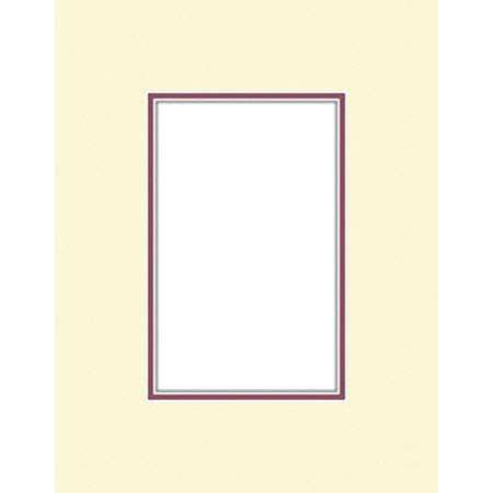 Savage ProMatte Double 11x14in Photo Mat Ivory/Merlot