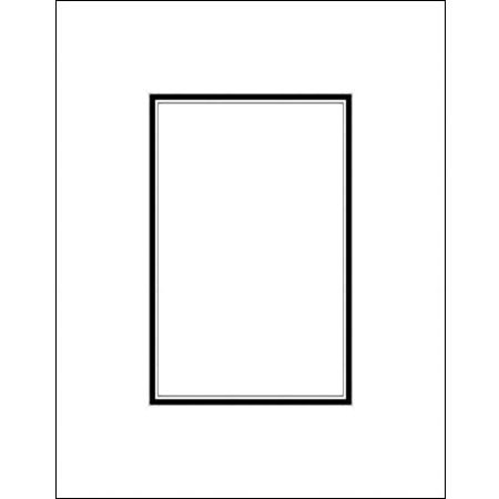 Savage ProMatte Double 11x14in Photo Mat White/Black
