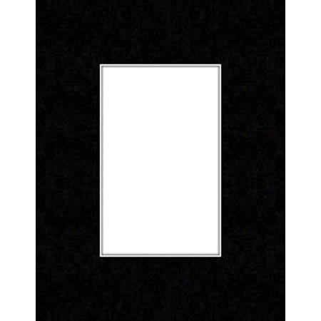 Savage ProMatte, Single 16" x 20" Photo Mat with 11x14" Opening, Bevel Cut, Acid Free, Single Color: Pebble Black