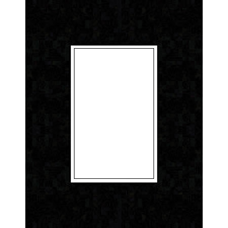 Savage mb 11x14" Photo Mat with 8x10" Opening, Bevel Cut, Acid Free, Black with White Core