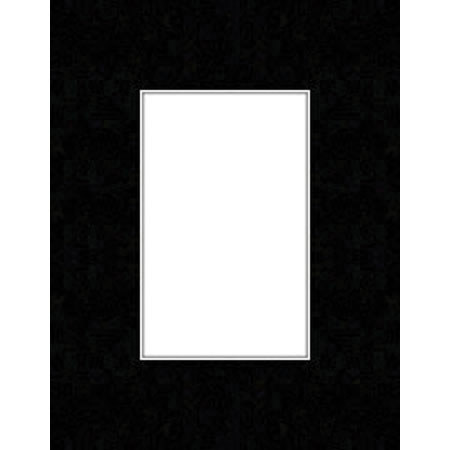 Savage ProMatte, Single 11x14" Photo Mat with 8x10" Opening, Bevel Cut, Acid Free, Single Color: Pebbled Black