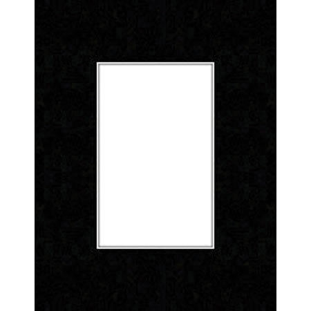 Savage ProMatte, Single 12" x 16" Photo Mat with 8" x 12" Opening, Bevel Cut, Acid Free, Single Color: Pebble Black