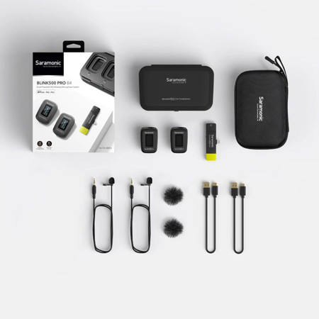 Saramonic Blink 500 Pro B4 Advanced Mic System, 2x SR-M1 Lavalier Mic, RXDi Rx