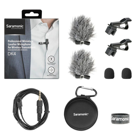 Saramonic DK4A Broadcast Omnidirectional Lavalier Microphone with 3.5mm Input