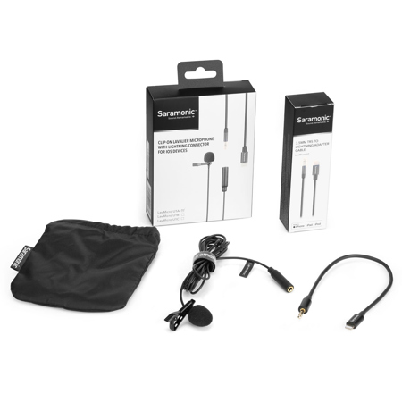 Saramonic LavMicro U1A Lavalier Mic w/ Lightning Connector, Built-In 6.6' Cable