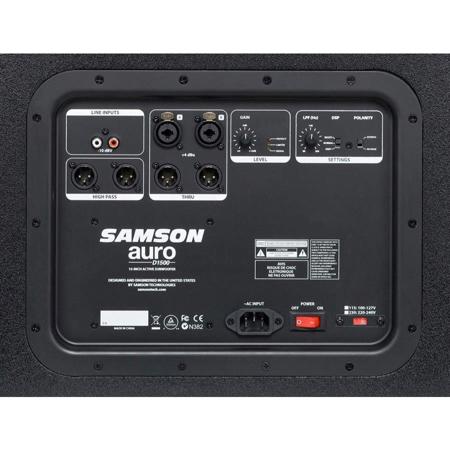 Samson AURO D1500 15" Class D Active Subwoofer, 1000W Output Power