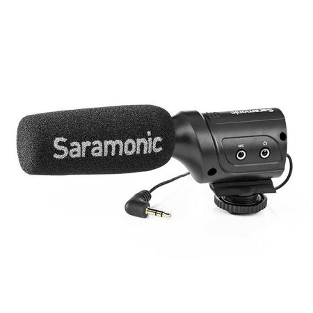 Saramonic SR-M3 Mini Directional Condenser Microphone with Integrated Shockmount