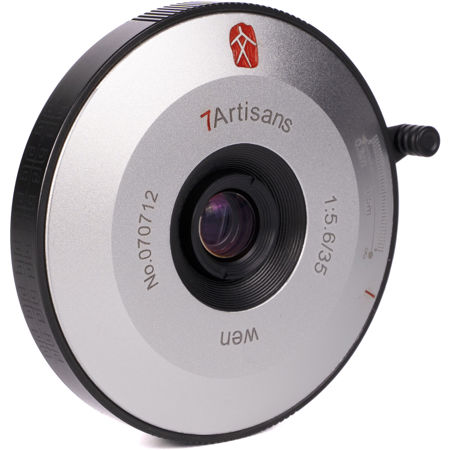 7artisans Photoelectric 35mm f/5.6 Pancake Lens for Leica M, Black/Silver