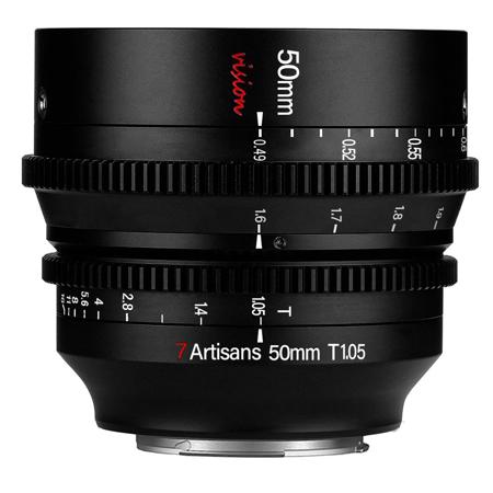 7artisans Photoelectric 50mm T1.05 Vision Cine Lens for Canon RF, Black