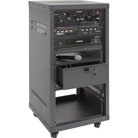 Samson SRKPRO21 21-Space 19" Universal Equipment Rack with 24" Depth
