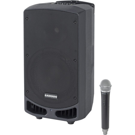 Samson Expedition XP310w 10" 300W Rechargeable Portable PA with Bluetooth and Concert 88a Wireless Handheld Mic, Frequency Band K: 470 to 494MHz