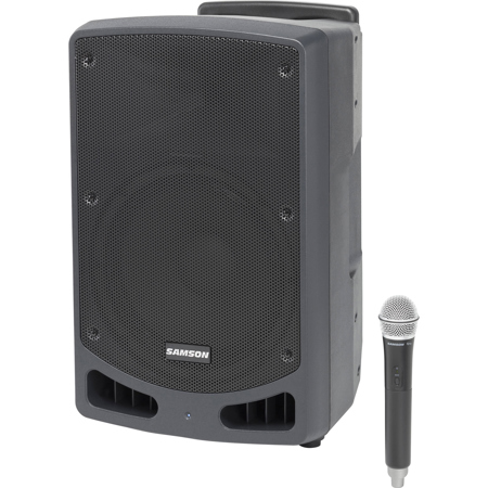 Samson Expedition XP312w 12" 300W Rechargeable Portable PA with Bluetooth and Concert 88a Wireless Handheld Mic, Frequency Band K: 470 to 494MHz