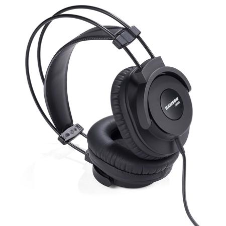 Samson SR880 Closed-Back Studio Headphone, Leather Earpads, Black