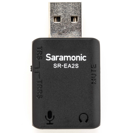 Saramonic SR-EA2S USB-A Audio Interface with 3.5mm Microphone Input for TRS or TRRS Mics