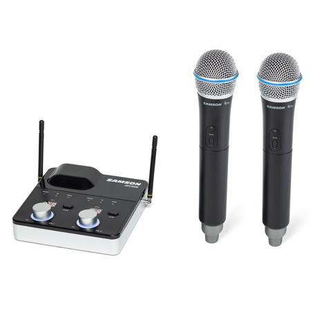 Samson Concert 288m Handheld Dual-Channel Wireless Mic System, D Band: 542-566MHz Frequency