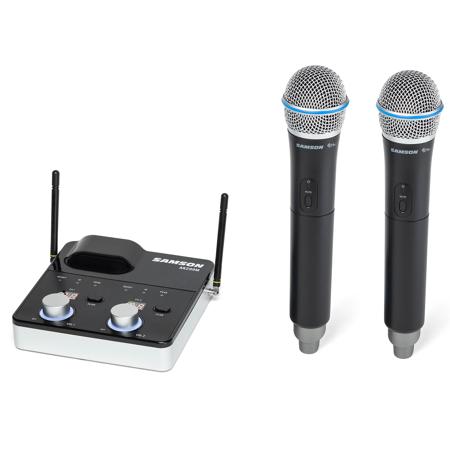 Samson Concert 288m Handheld Dual-Ch Wireless Mic System, K Band: 470-494MHz