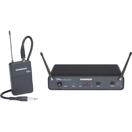 Samson Concert 88x UHF Wireless Guitar System, Includes CR88x Wireless Receiver, CB88 Beltpack Transmitter, D: 542 to 566 MHz