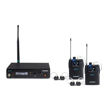 Samson EarAmp EWM100 Twin Pack Wireless In-Ear Monitoring System with Earphones, K: 470-502MHz