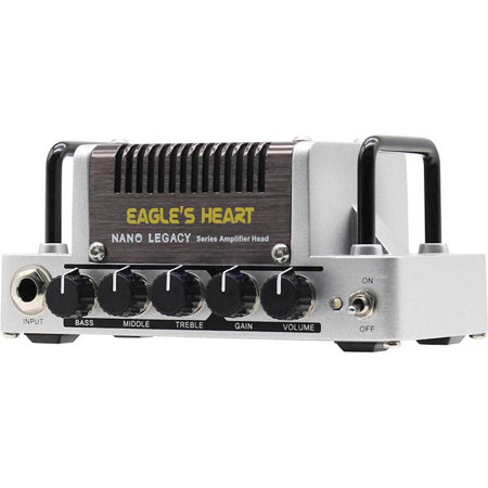 Hotone Nano Legacy Eagle's Heart 5W Amplifier Head, Gunmetal/Silver