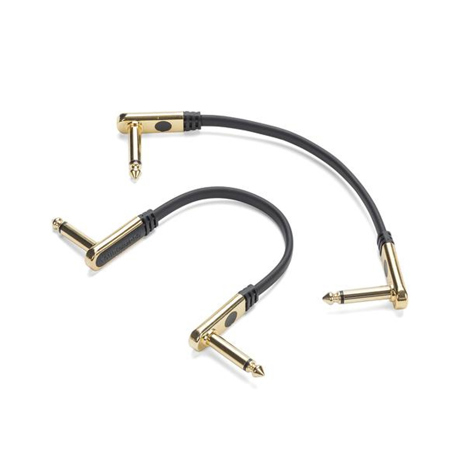 Samson Tourtek Pro TPF 1' Flat Patch Cable with Right Angle Connectors, 2-Pack