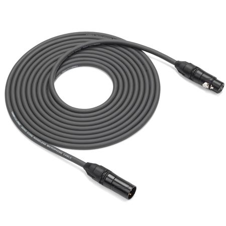 Samson Tourtek Pro 15' Quad Core Microphone Cable, Standard XLR-XLR Connector, 24 AWG, Gold Plug