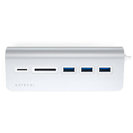 Satechi Aluminum USB 3.0 Hub with Card Reader Port