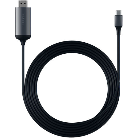 Satechi 6' Aluminum USB Type-C to 4K HDMI Cable, Space Gray