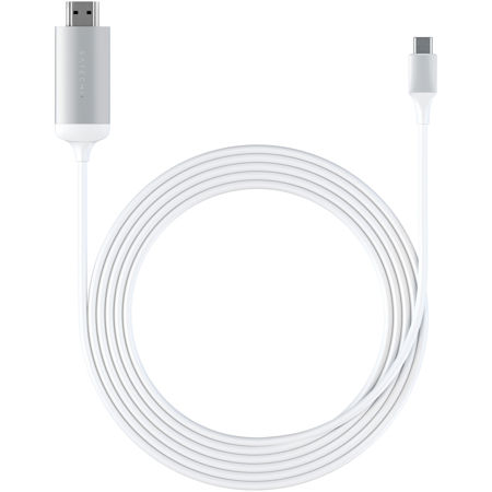 Satechi 6' Aluminum USB Type-C to 4K HDMI Cable, Silver