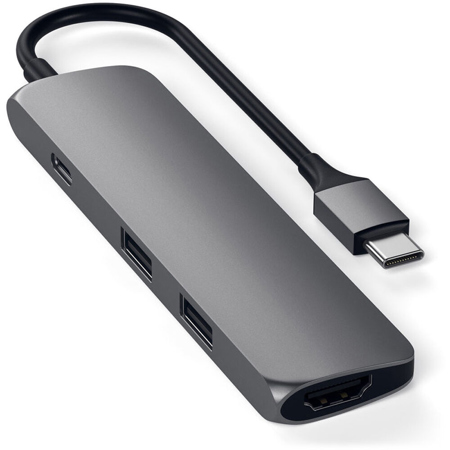 Satechi USB Type-C Slim Multi-Port Adapter with 4K HDMI, Space Gray
