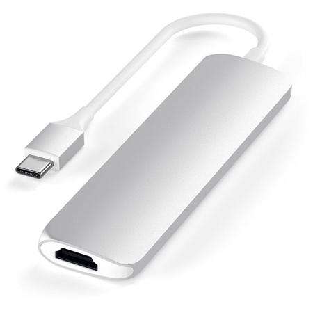 Satechi USB Type-C Slim Multi-Port Adapter with 4K HDMI, Silver