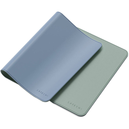 Satechi Deskmate Dual-Sided Eco-Leather Desk Mat, Blue/Green