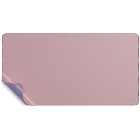 Satechi Deskmate Dual-Sided Eco-Leather Desk Mat, Pink/Purple