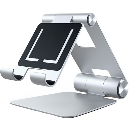 Satechi R1 AL Multi-Angle Foldable Stand for Smartphone/Tablet/MacBookAir,Silver