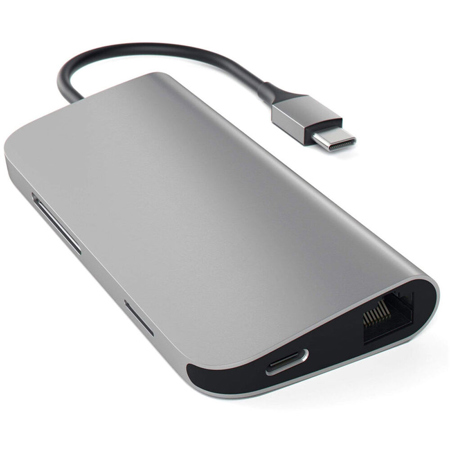 Satechi USB Type-C Multi-Port Adapter with 4K HDMI and Ethernet, Space Gray