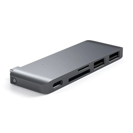Satechi 5-In-1 USB Type-C Pass-Through Hub, Space Gray