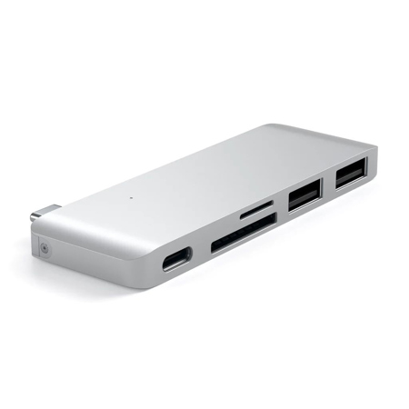 Satechi 5-In-1 USB Type-C Pass-Through Hub, Silver