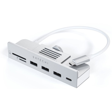 Satechi USB Type-C Clamp Hub for 24" iMac, Silver