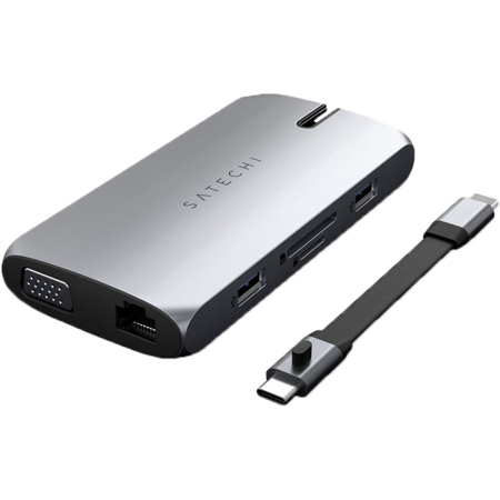 Satechi USB Type-C On-The-Go Multi-Port Adapter, Space Gray