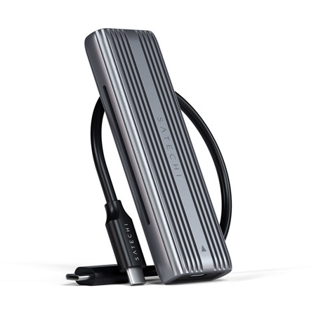 Satechi USB-C M.2 NVMe and SATA SSD Enclosure, Space Gray