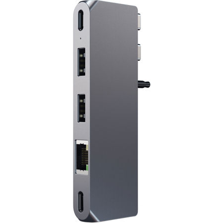Satechi 6-In-1 Dual USB Type-C Pro Hub Mini for Select Apple MacBook Pro & MacBook Air, Space Gray