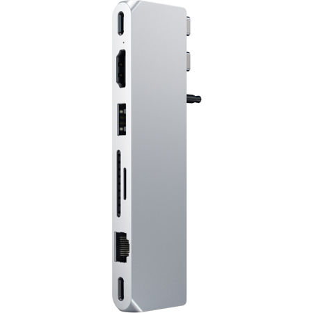 Satechi 8-In-1 Dual USB Type-C Pro Hub Max for Select MacBook Pro/Air, Silver