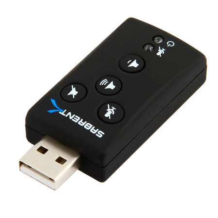 Sabrent USB 2.0 Virtual External 7.1 Surround Sound Adapter