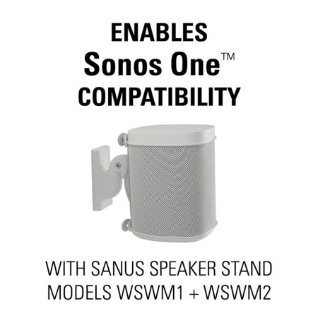 Sanus Systems Sonos One Adapter Bracket for WSWM1 and WSWM2 Wall Mount, White