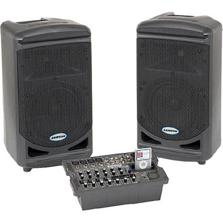 Samson SAXP308I Portable iPod PA System, 2-Way Speakers