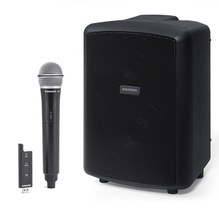 Samson Expedition Explor 8" 3-Way 200W AIO Wireless PA Speaker,XPD2 Handheld Mic