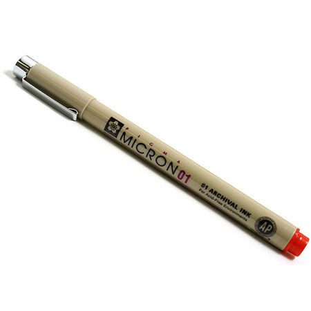 Sakura of America Pigma Micron 01 Pen 0.25mm - RED