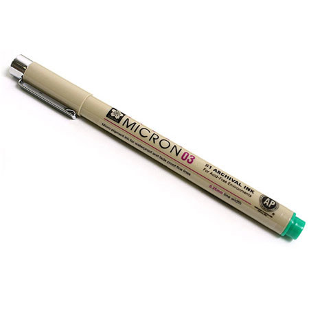 Sakura of America Pigma Micron 03 Pen 0.35mm - GREEN
