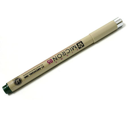 Sakura of America Pigma Micron 05 Pen 0.45mm - HUNTER GREEN