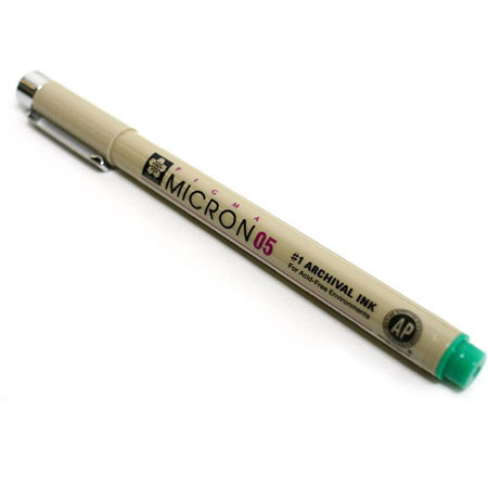 Sakura of America Pigma Micron 05 Pen 0.45mm - GREEN